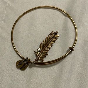 Alex and ani feather charm bracelet